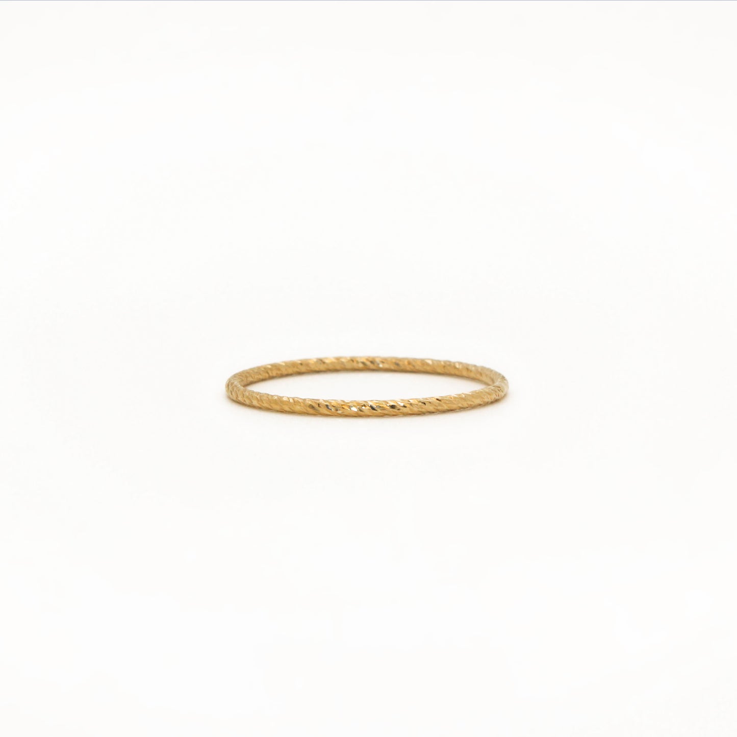 Thin Sparkling Ring in 14k Gold Filled ∙ Closed Ring ∙ Stacking Gold Ring ∙ Waterproof Ring ∙ Simple Minimalist Ring ∙ Twist Ring for Women