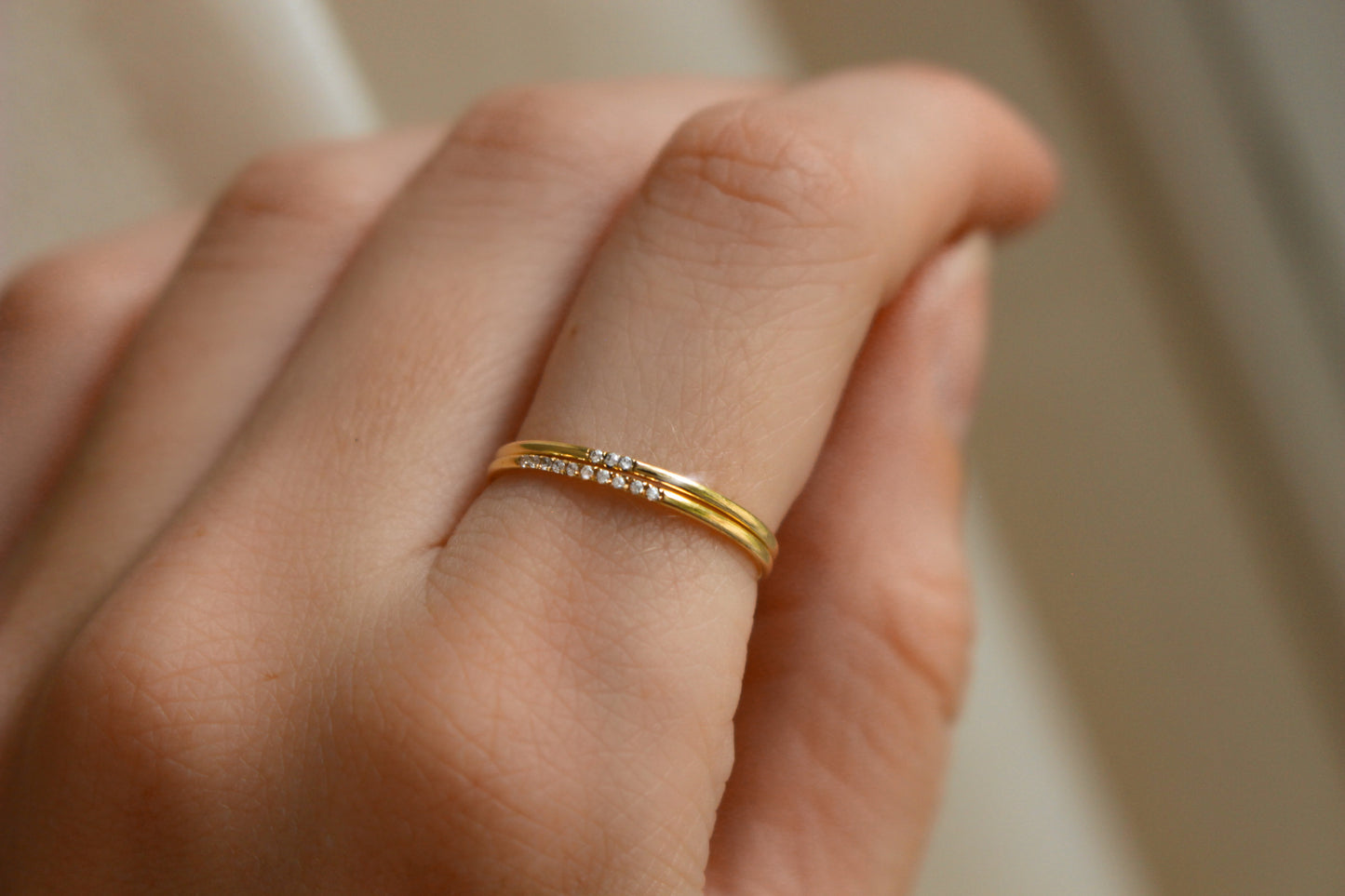 CZ Paved Diamond Ring in 14K Gold Filled ∙ 3 stones or 10 stones