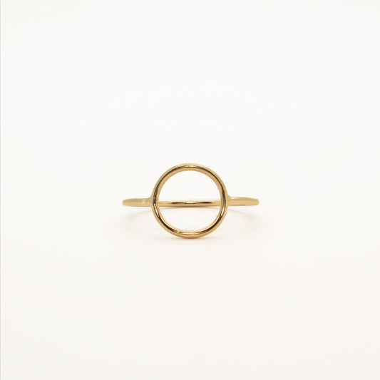 14k Gold Filled Open Round Ring ∙ Circle Knuckle Ring For Women ∙ 1/20 real 14k gold