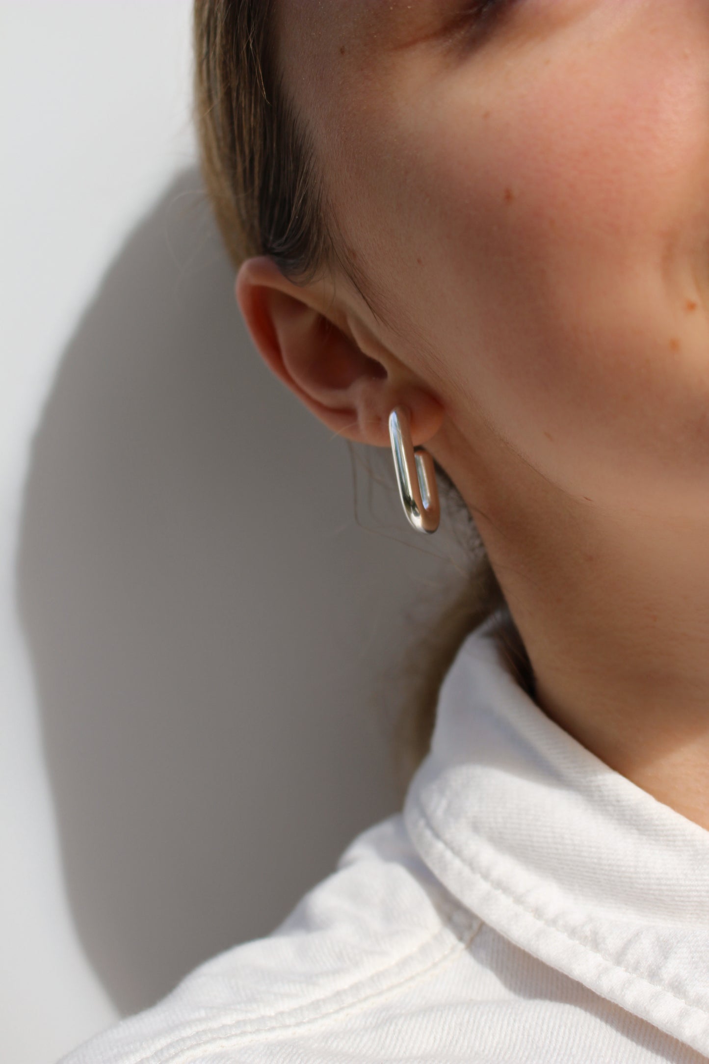 925 Sterling Silver Rectangle Tube Hoops Earrings