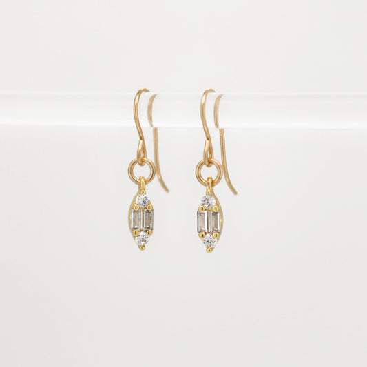 Marquise Dangle Earrings with 14k Gold Filled Ear Wire