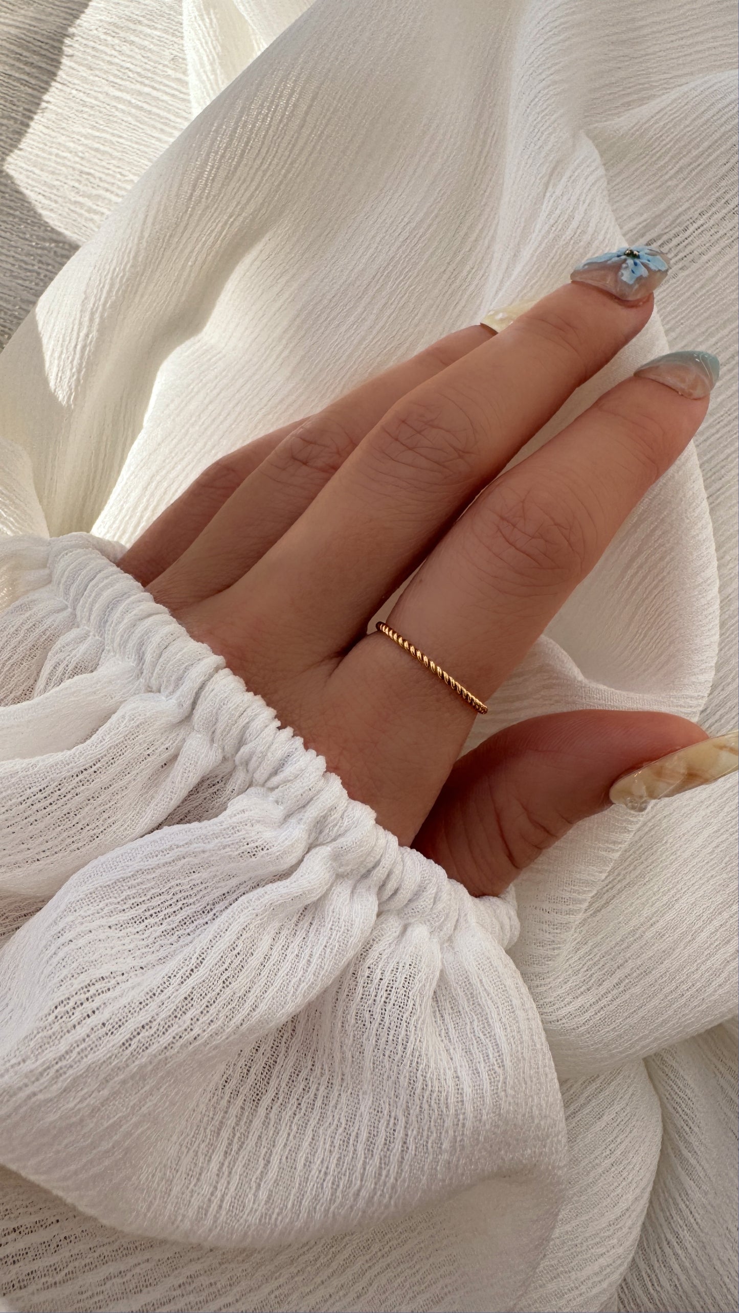 Dainty Twist Everyday Ring in 14k Gold Filled or 925 Sterling Silver