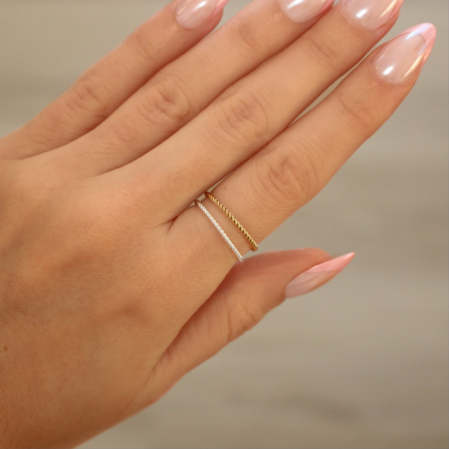 Dainty Twist Everyday Ring in 14k Gold Filled or 925 Sterling Silver