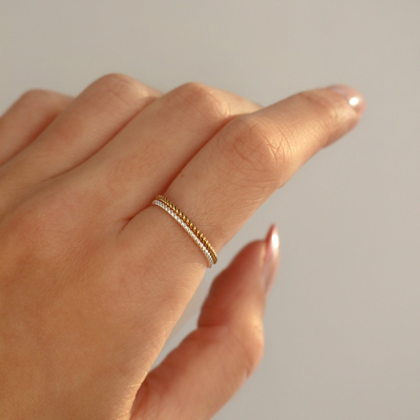 Dainty Twist Everyday Ring in 14k Gold Filled or 925 Sterling Silver