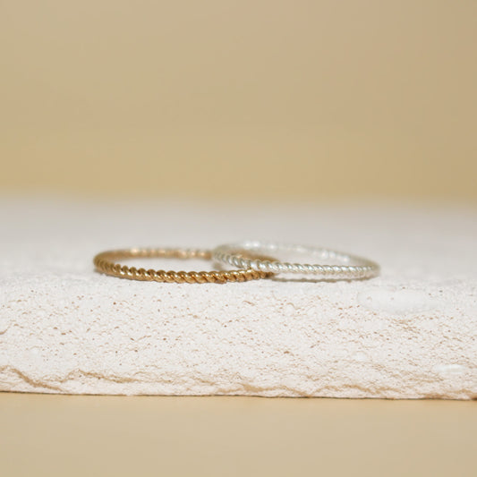 Dainty Twist Everyday Ring in 14k Gold Filled or 925 Sterling Silver
