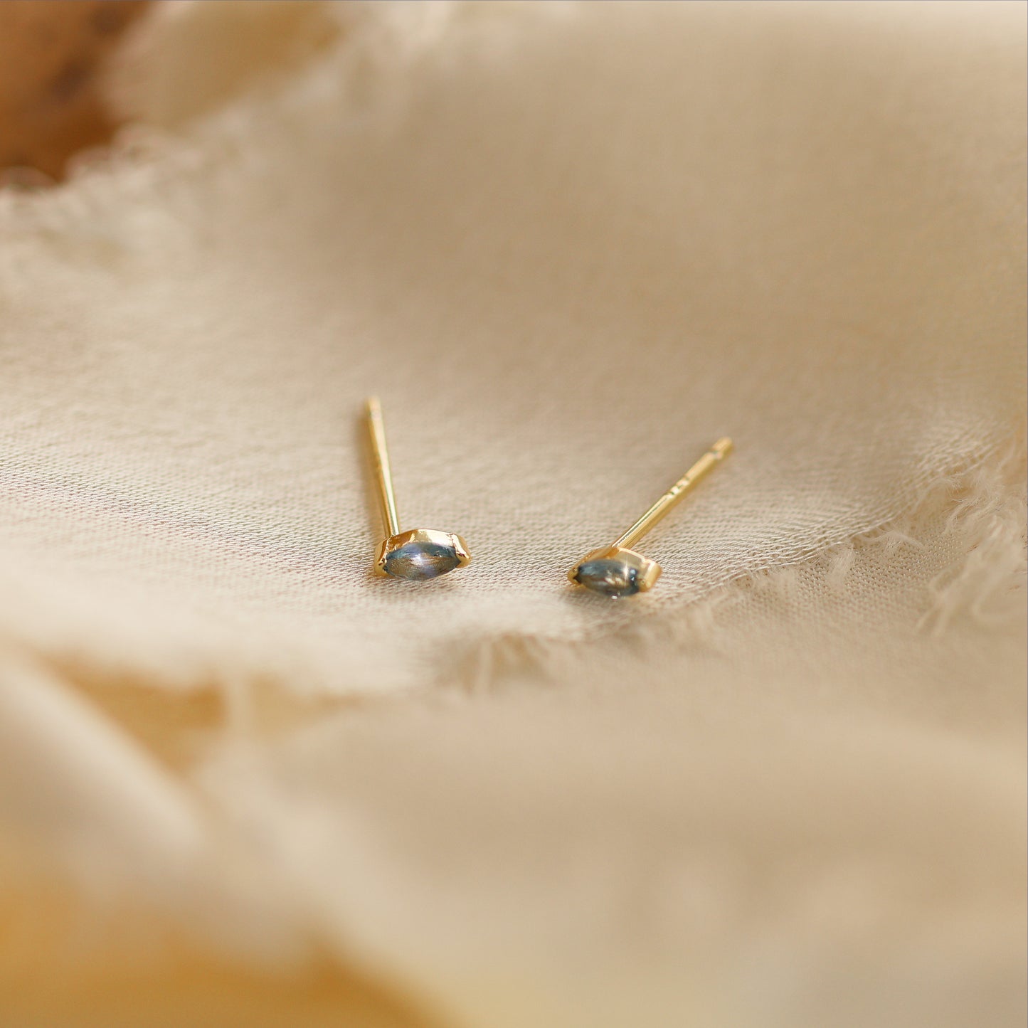 Tiny 18k Gold Studs Earrings AAAAA Zirconia · Birthstone Gemstones Earrings