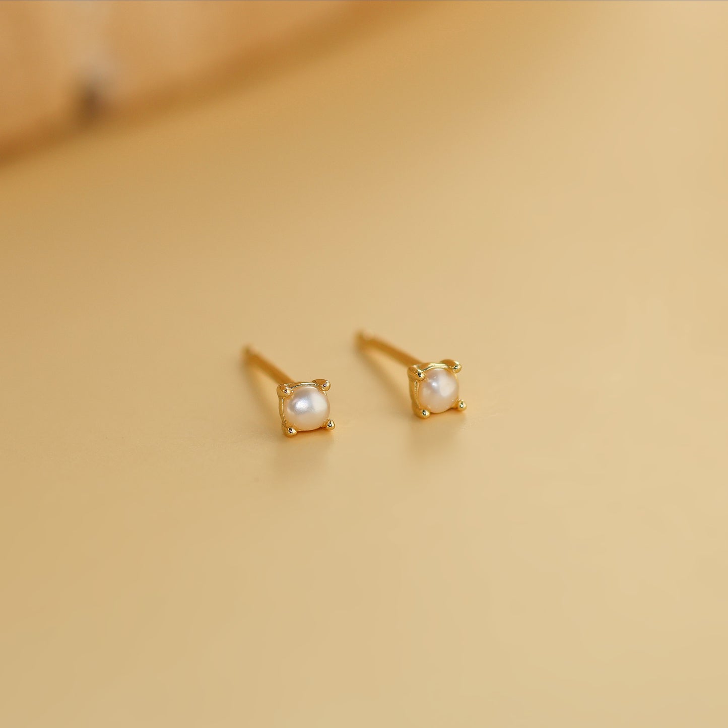 Tiny 18k Gold Studs Earrings AAAAA Zirconia · Birthstone Gemstones Earrings