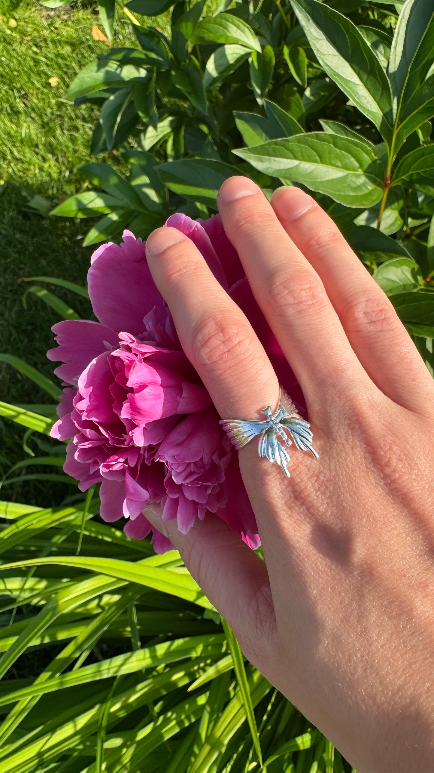925 Sterling Silver Butterfly Bold Ring
