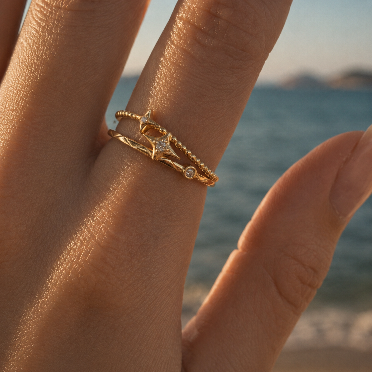 925 Star Celestial Double Ring Constellation Stars Cluster