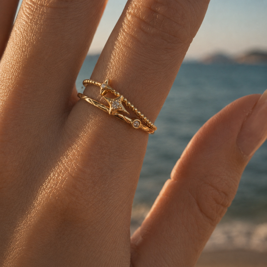 925 Star Celestial Double Ring Constellation Stars Cluster