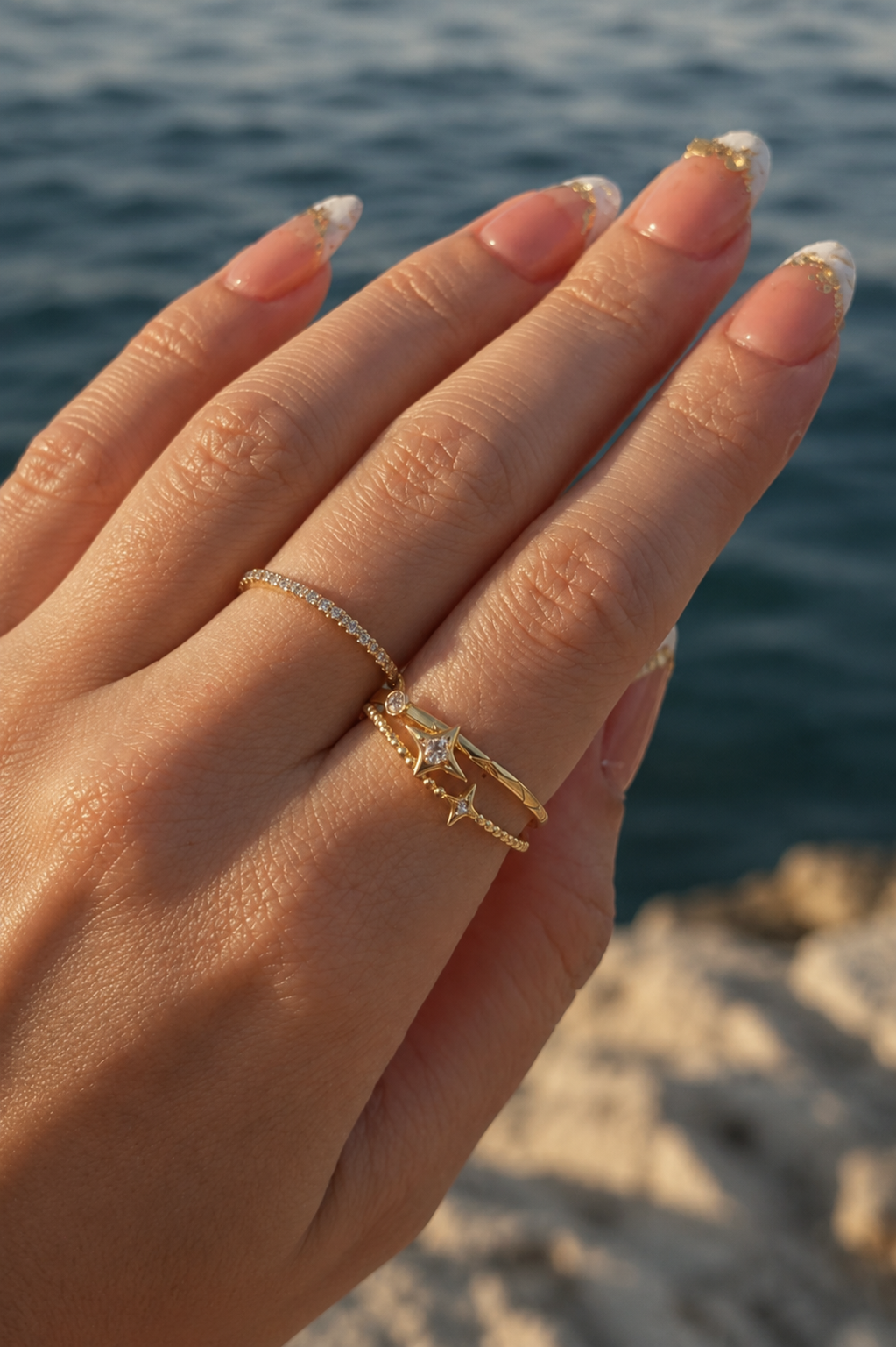 925 Star Celestial Double Ring Constellation Stars Cluster