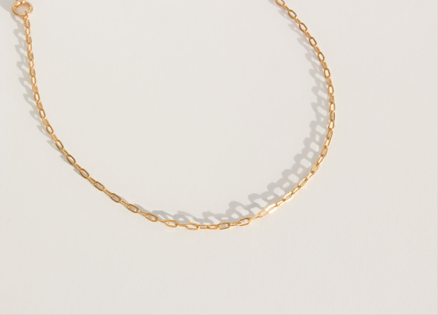 14k Gold Filled Rectangle Cable Chain Bracelet ∙ 1.2mm