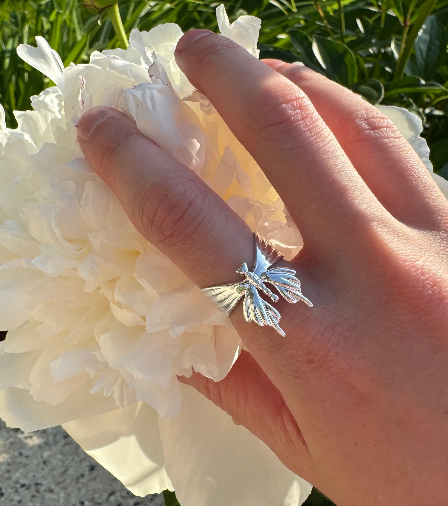 925 Sterling Silver Butterfly Bold Ring