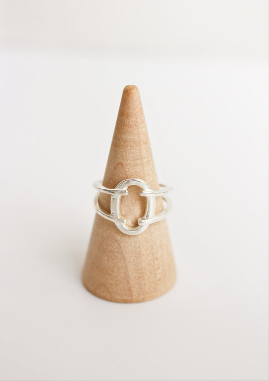 Chunky Circle Knot Ring in Solid 925 Sterling Silver ∙ Thumb Rings for Woman