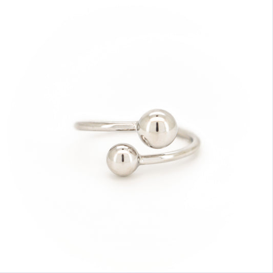 CORINE - Waterproof ∙ 925 Sterling Silver Sphere Ring ∙ Adjustable Ring