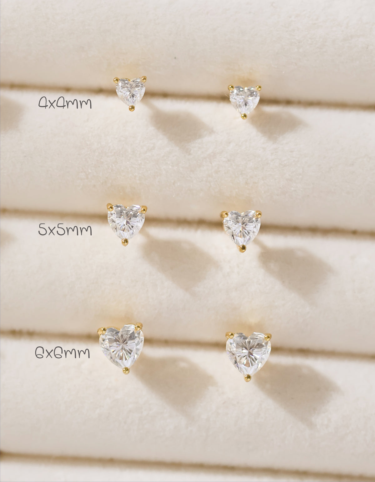 Heart Cut VVS1 Moissanite Screw or Push Back Earrings · GRA Certified · 925 Sterling Silver