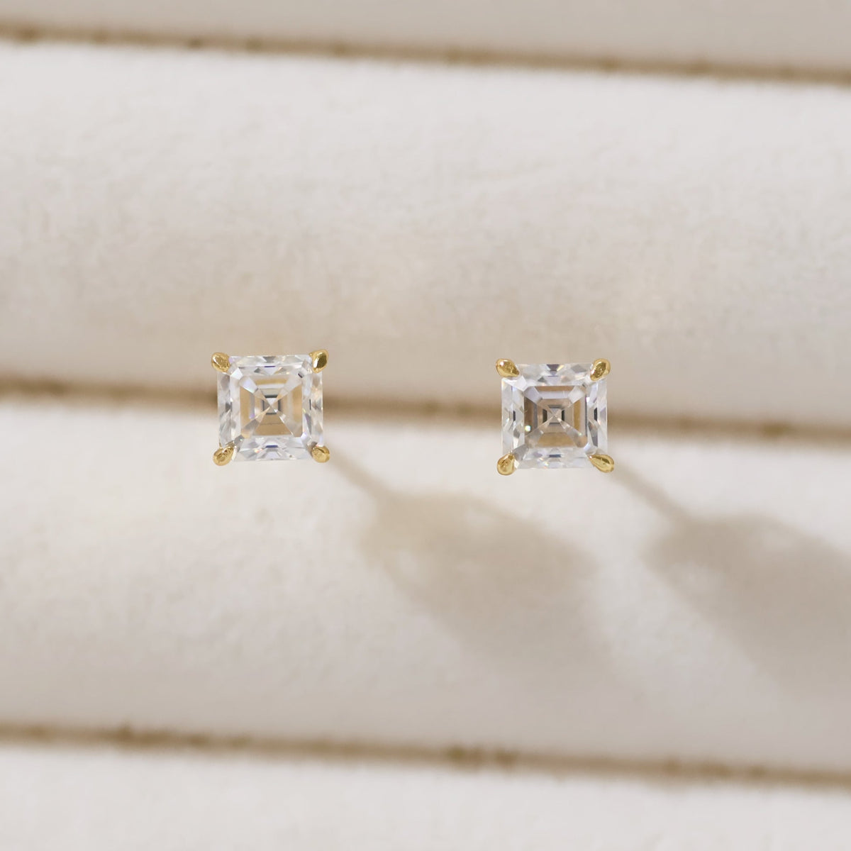 Asscher Cut VVS1 Moissanite Screw or Push Back Earrings · GRA Certified · 925 Sterling Silver