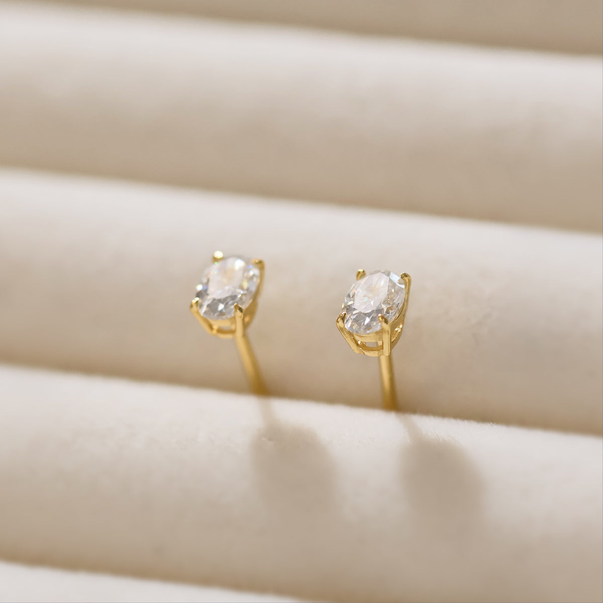 Oval Cut VVS1 Moissanite Screw or Push Back Earrings · GRA Certified · 925 Sterling Silver