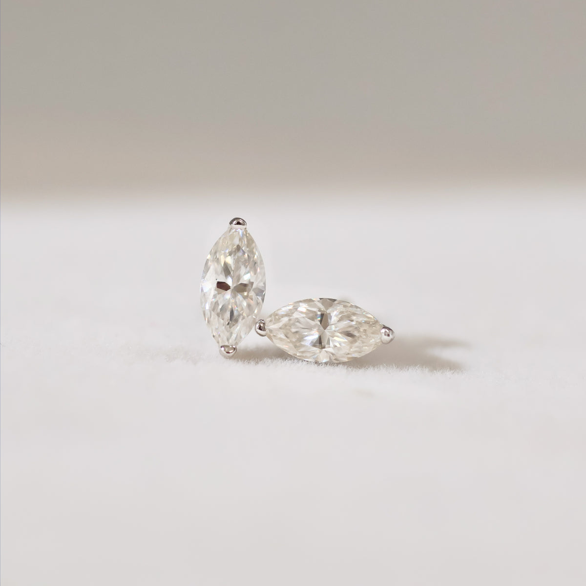 Marquise Cut VVS1 Moissanite Screw or Push Back Earrings · GRA Certified · 925 Sterling Silver