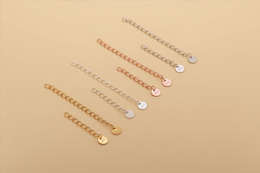 Chain Extender in 925 Sterling Silver ·  Extension Chain ∙ Add To Your Necklace ∙ Necklace Finish ∙ 30mm or 50mm  ∙ Rose gold extension