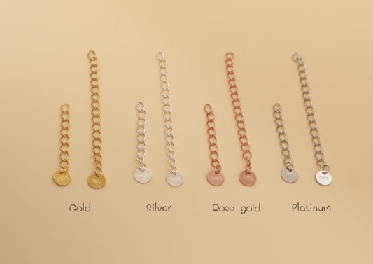 Chain Extender in 925 Sterling Silver ·  Extension Chain ∙ Add To Your Necklace ∙ Necklace Finish ∙ 30mm or 50mm  ∙ Rose gold extension