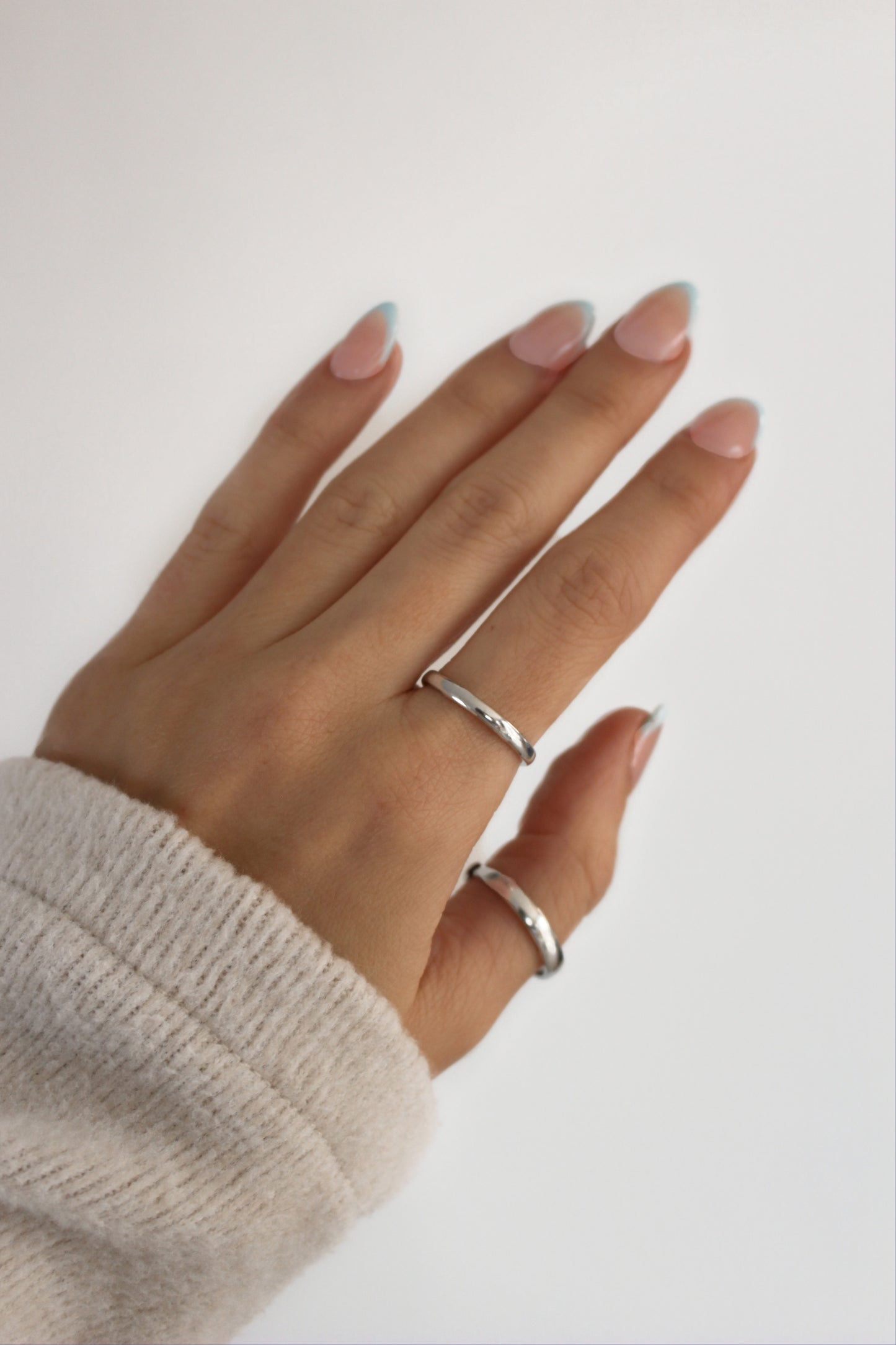 Waterproof ∙ 925 Sterling Silver Couple Rings ∙ Simple Band Ring ∙ Friendship Rings ∙ Men & Woman ∙ Adjustable Set of Band Rings