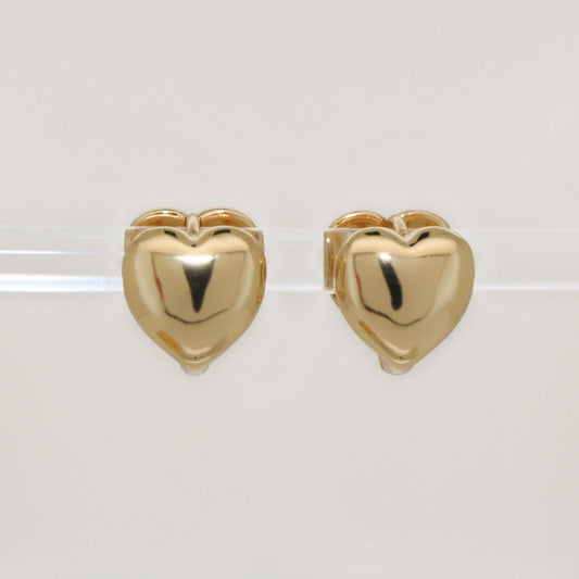 ADORE- Sparkling 14K Gold Tiny Hoop Heart Earrings Studs For Valentine · 12mm · Dainty Simple Huggies · Lightweight · Gold Earrings