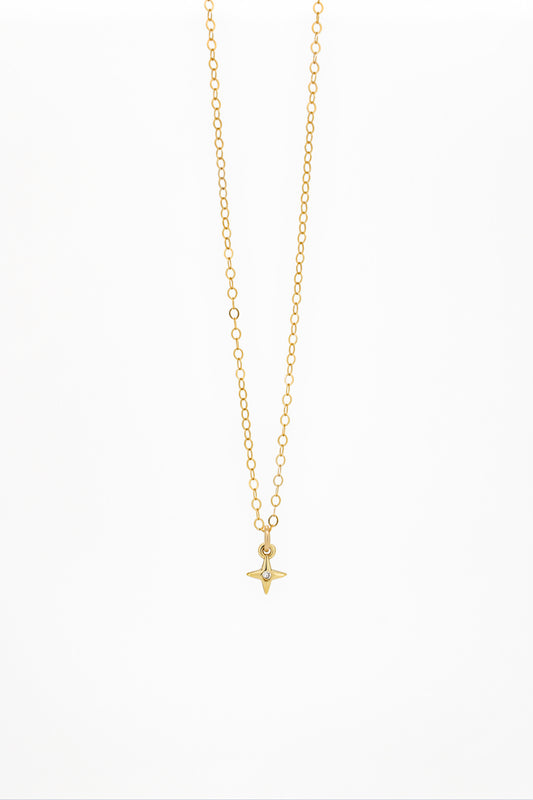 Collier étoile du Nord rempli d'or 14 carats | Belle chaîne en or tour de cou céleste pour femme | Ensemble de colliers pendants superposés minimalistes délicats