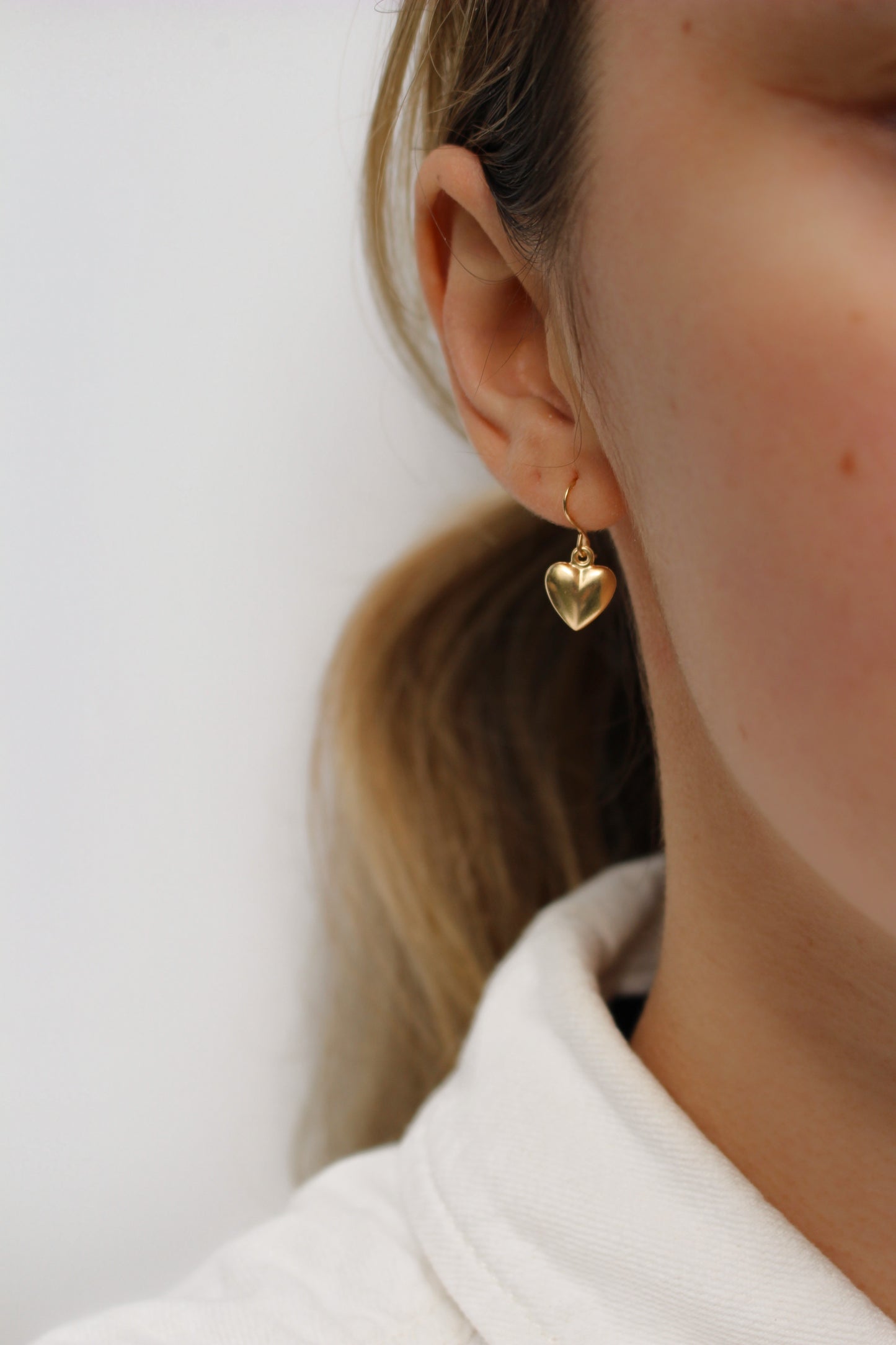 Love Earrings · 14k Gold Filled Earrings · Dangling Heart