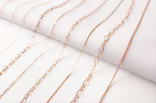 14k Rose Gold Filled Necklace ∙ Water Resistant Custom Rose Gold Chain