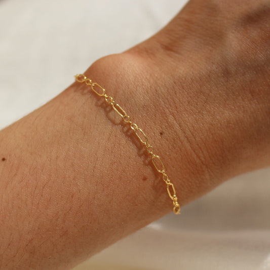 14k Gold Filled Oval Cable Chain Bracelet ∙ Handmade Bracelet ∙ Adjustable Bracelet ∙ Allergy Free Jewelry ∙ Friendship Bracelet