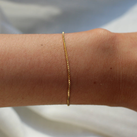 14k Gold Filled Box Bracelet ∙ Handmade Bracelet