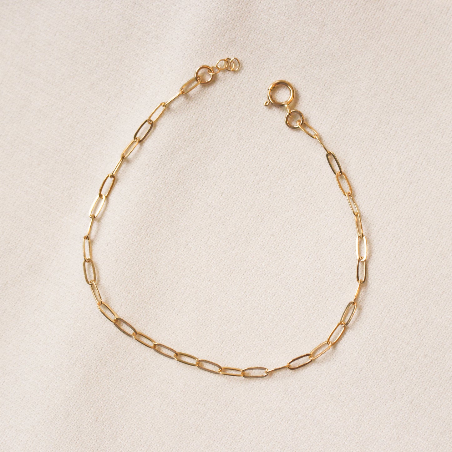 14k Gold Filled Small Paperclip Bracelet