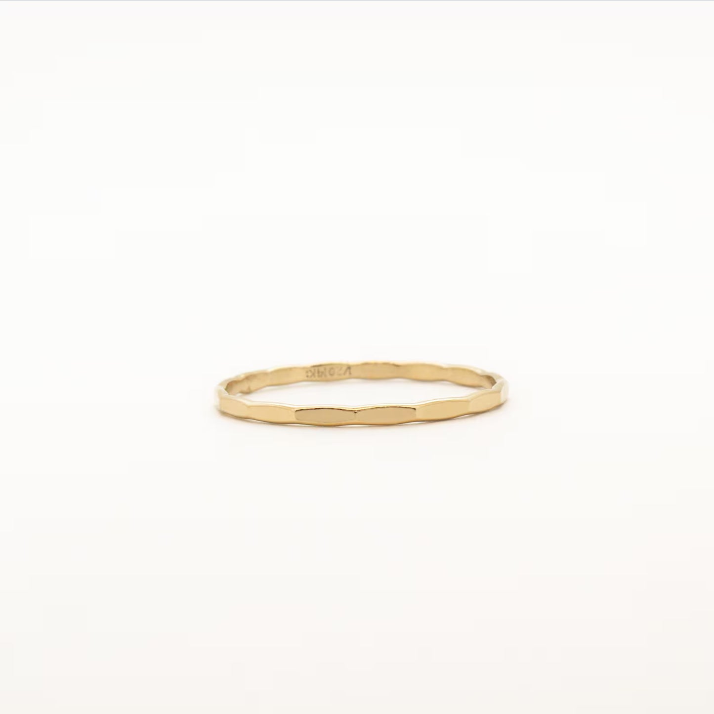 14k Gold Filled  Hammered Stacking Band Ring
