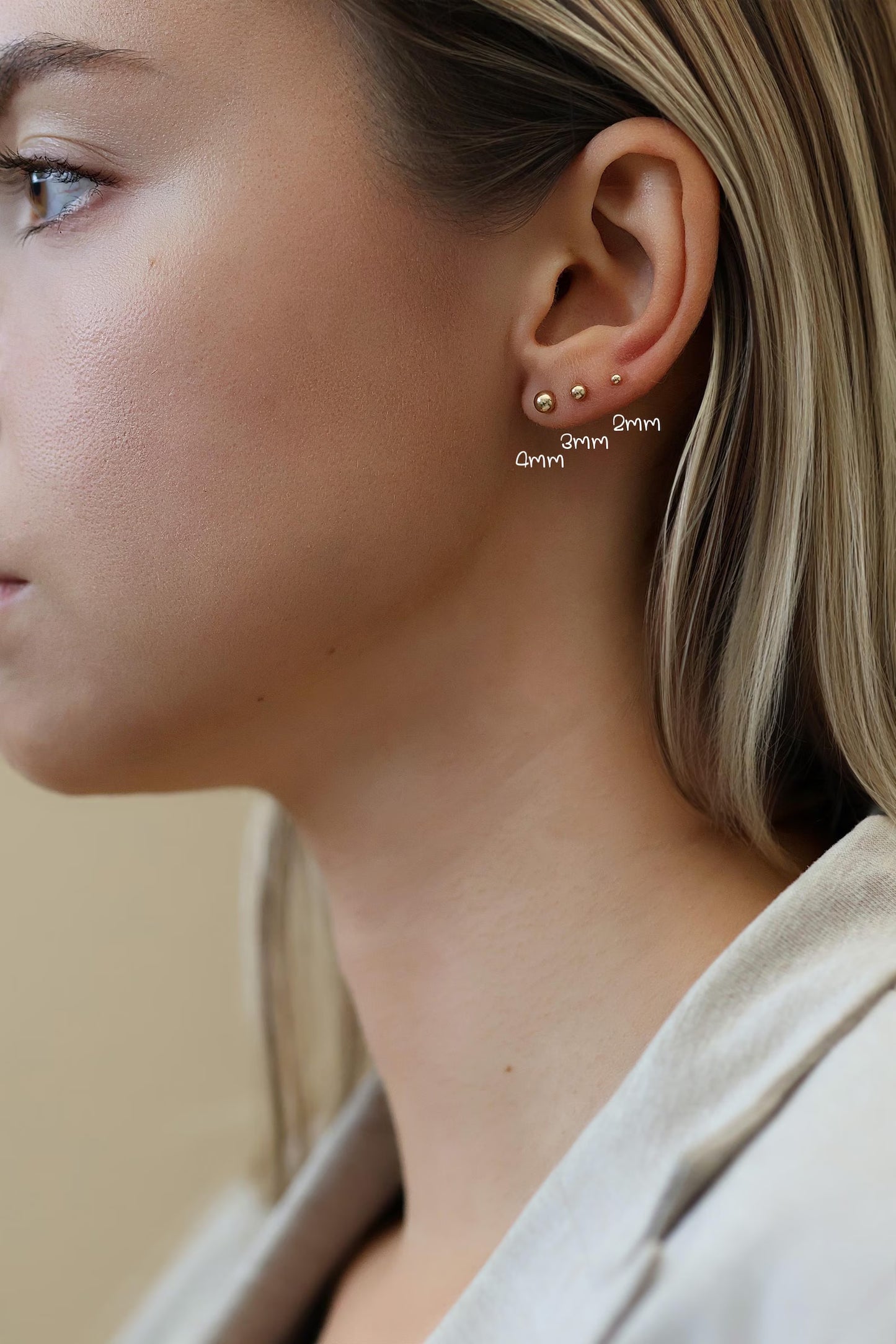 14K Gold Filled Ball Stud Earrings ∙ 2 - 3 - 4 - 5 mm