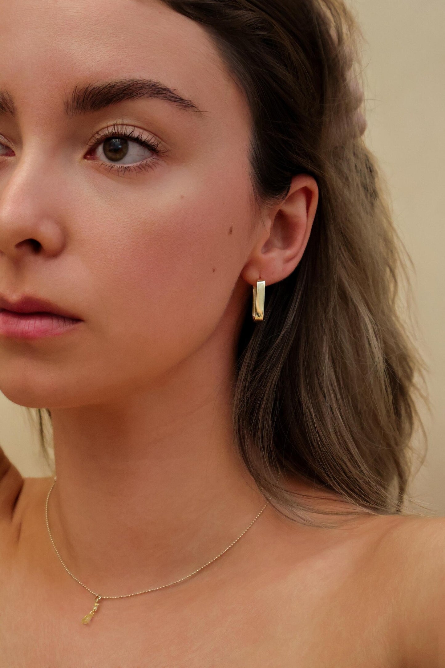 18k Gold Vermeil Oval Hoops Earrings 20mm