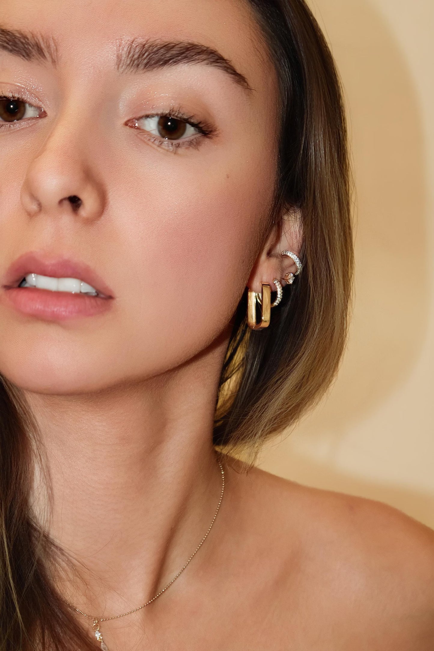 18k Gold Vermeil Oval Hoops Earrings 20mm