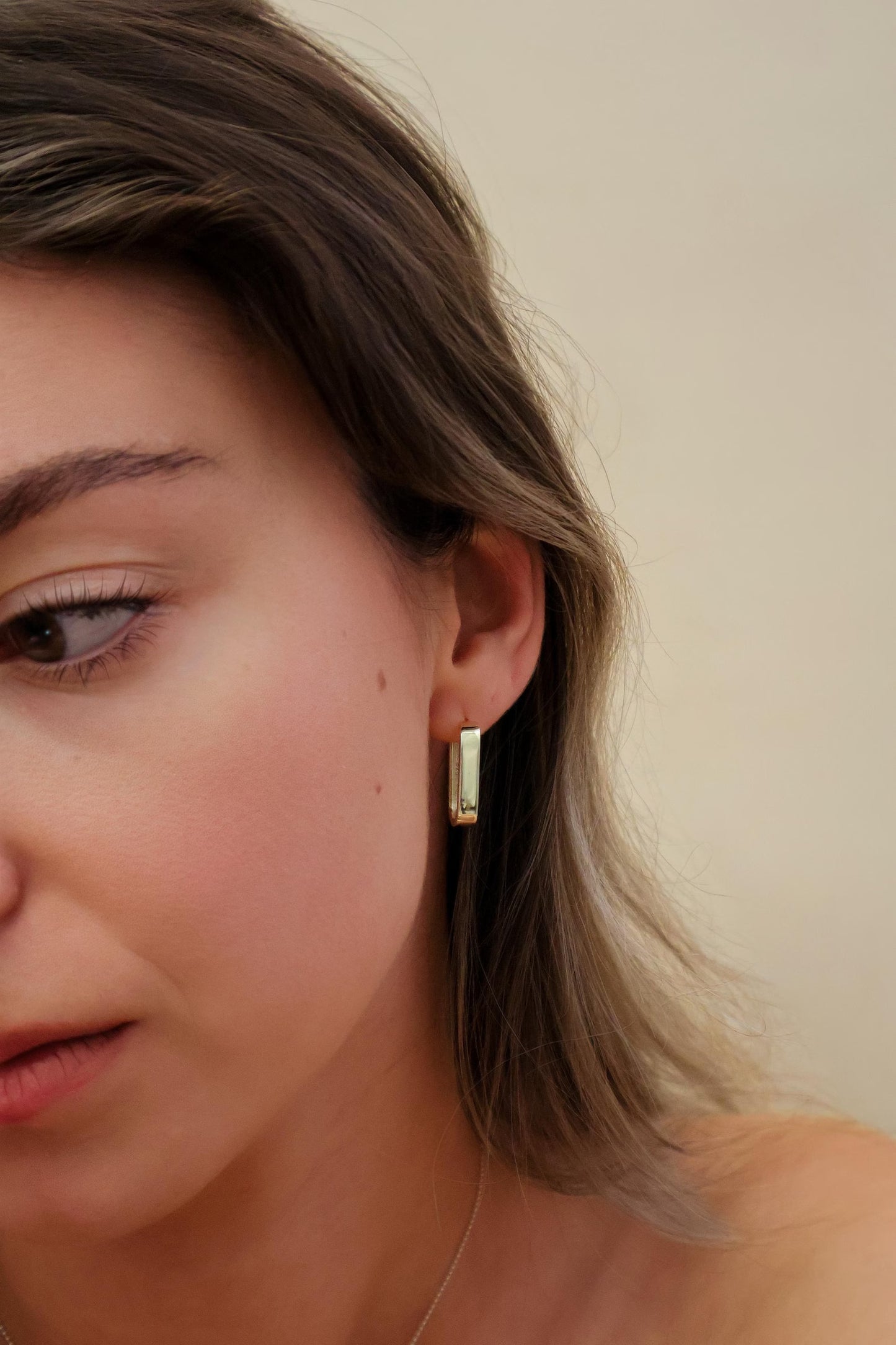 18k Gold Vermeil Oval Hoops Earrings 20mm