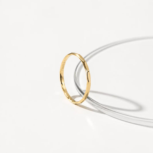 14k Gold Filled  Hammered Stacking Band Ring