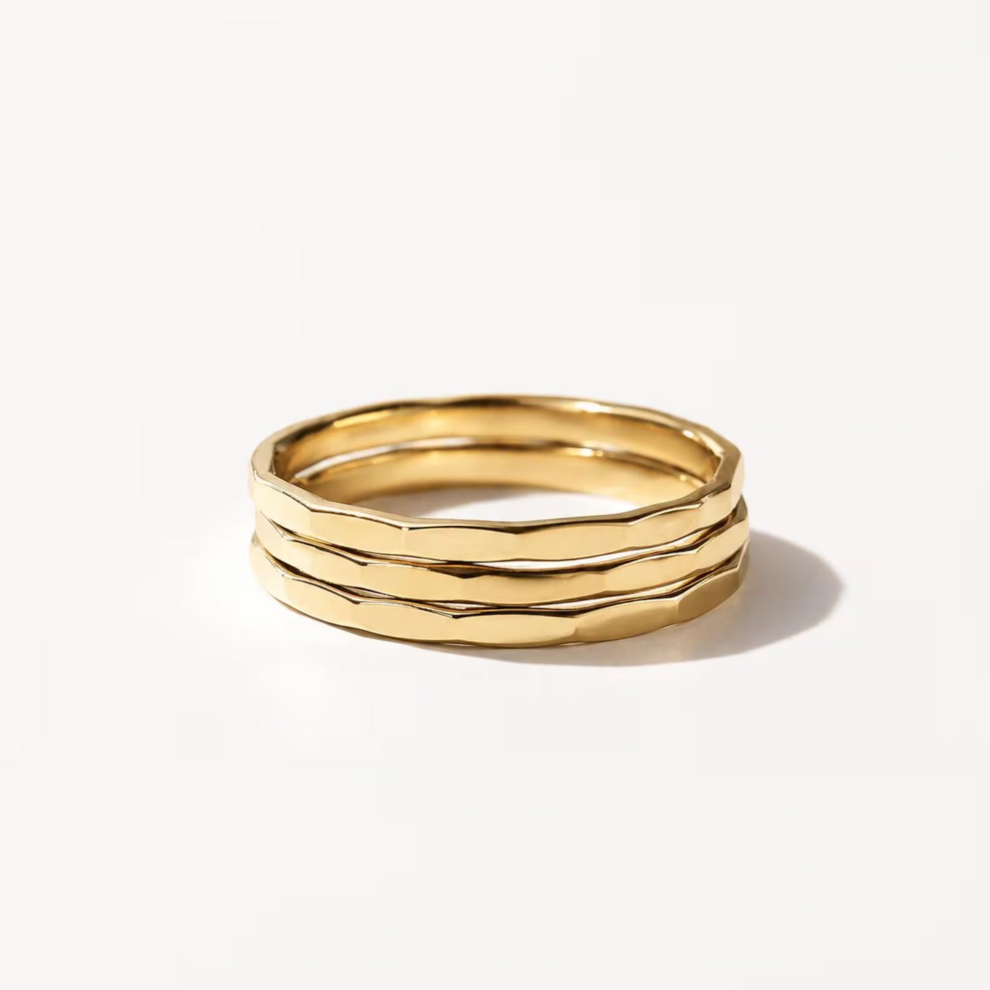 14k Gold Filled  Hammered Stacking Band Ring