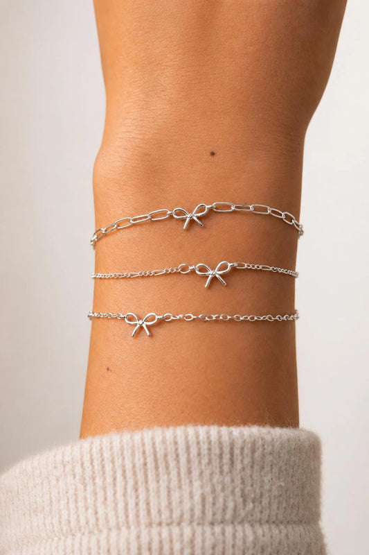 COQUETTE - Mini Bow Bracelet in 925 Sterling Silver · Ribbon Bow