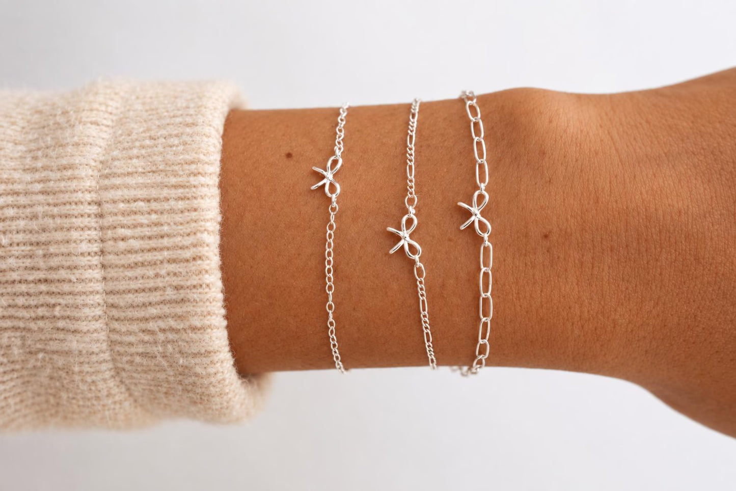 COQUETTE - Mini Bow Bracelet in 925 Sterling Silver · Ribbon Bow