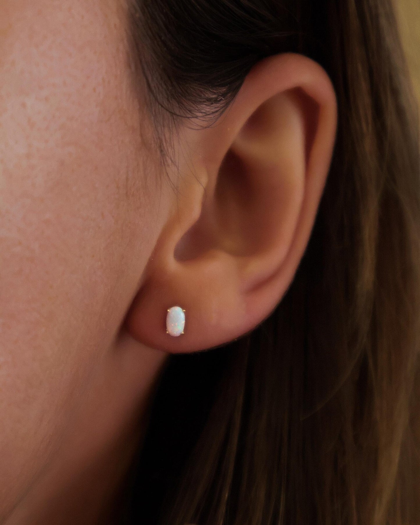 Tiny 18k Gold Studs Earrings AAAAA Zirconia · Birthstone Gemstones Earrings