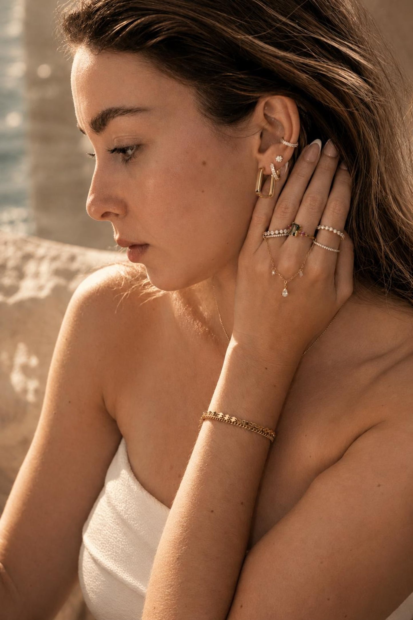 Pave Diamond Hoops ∙ 18k Gold 925 Sterling Silver ∙ 10mm