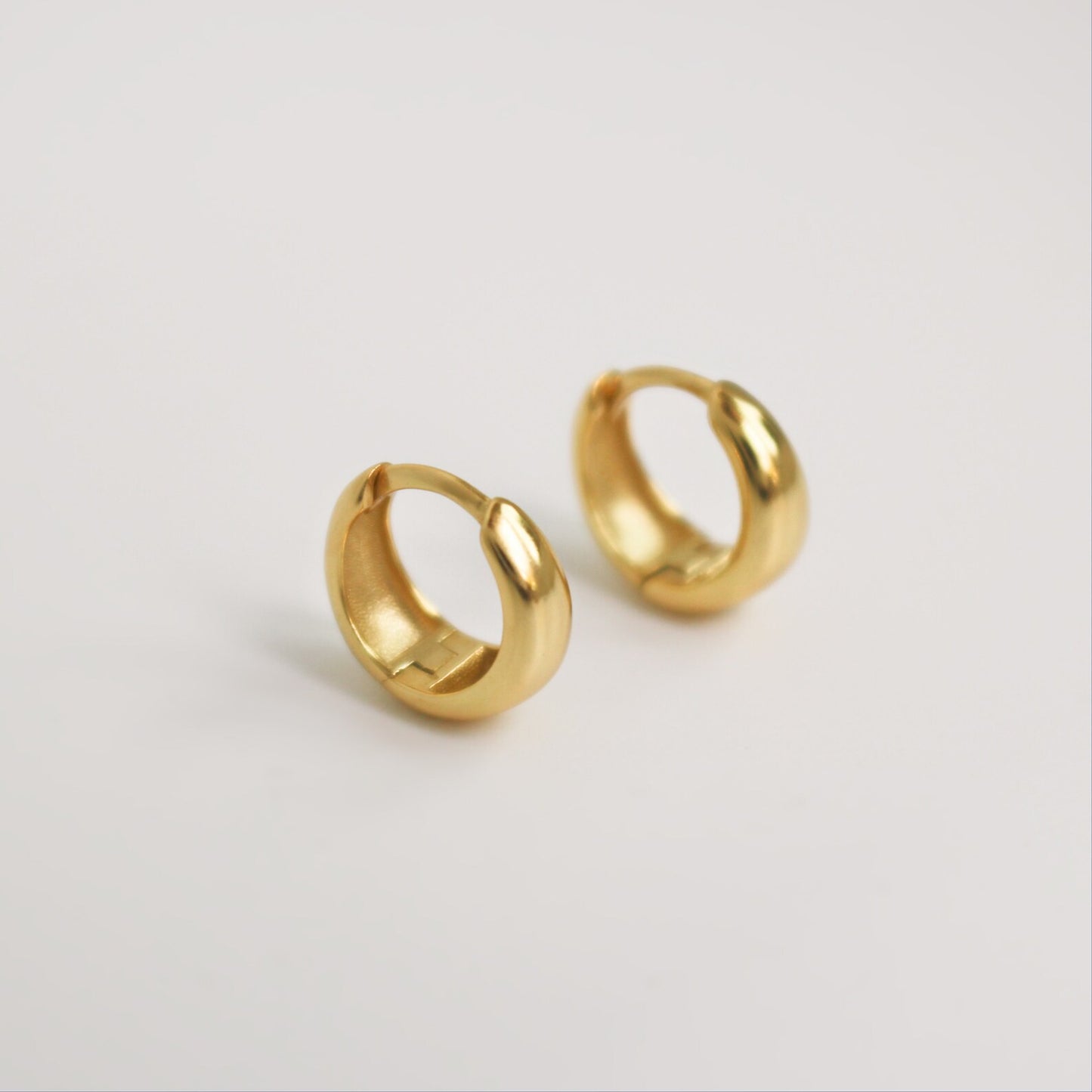 12mm 18k 925 Sterling Silver Hoops Earrings ∙ Minimalist Baby Hoops