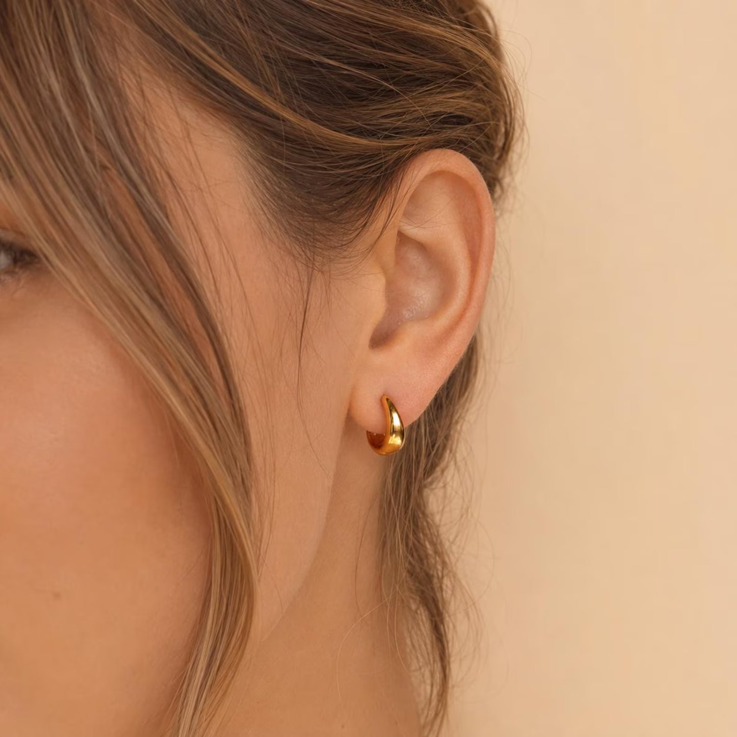 12mm 18k 925 Sterling Silver Hoops Earrings ∙ Minimalist Baby Hoops