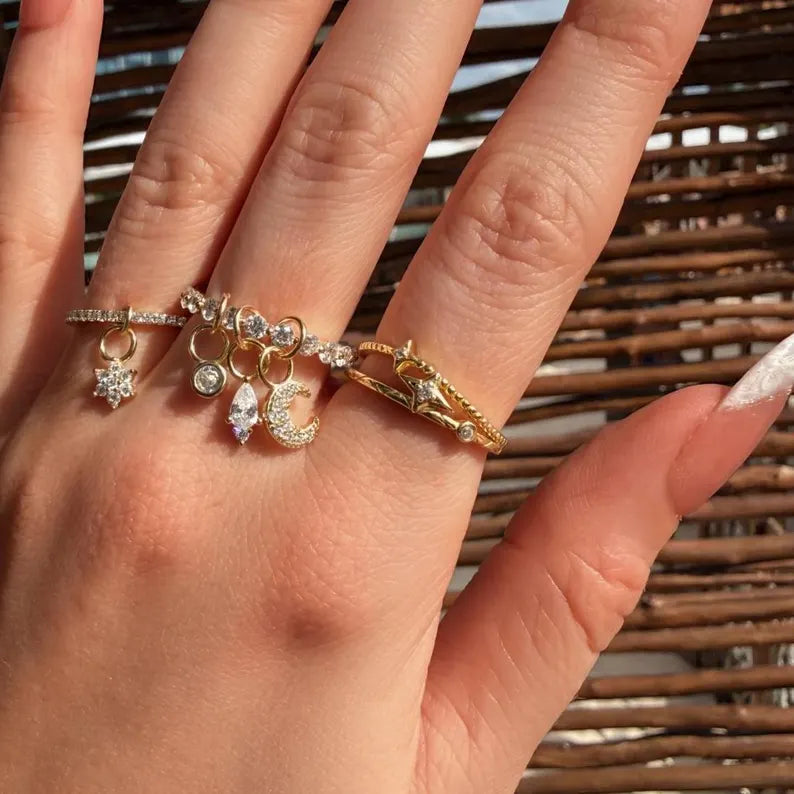 925 Star Celestial Double Ring Constellation Stars Cluster