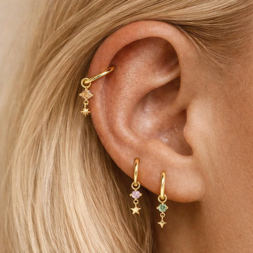 ss925 Add on Earring Charm · Build Your Own Earrings · Water Drop Star Moon Heart Charm for Hoops · One charm per quantity · Easy DIY