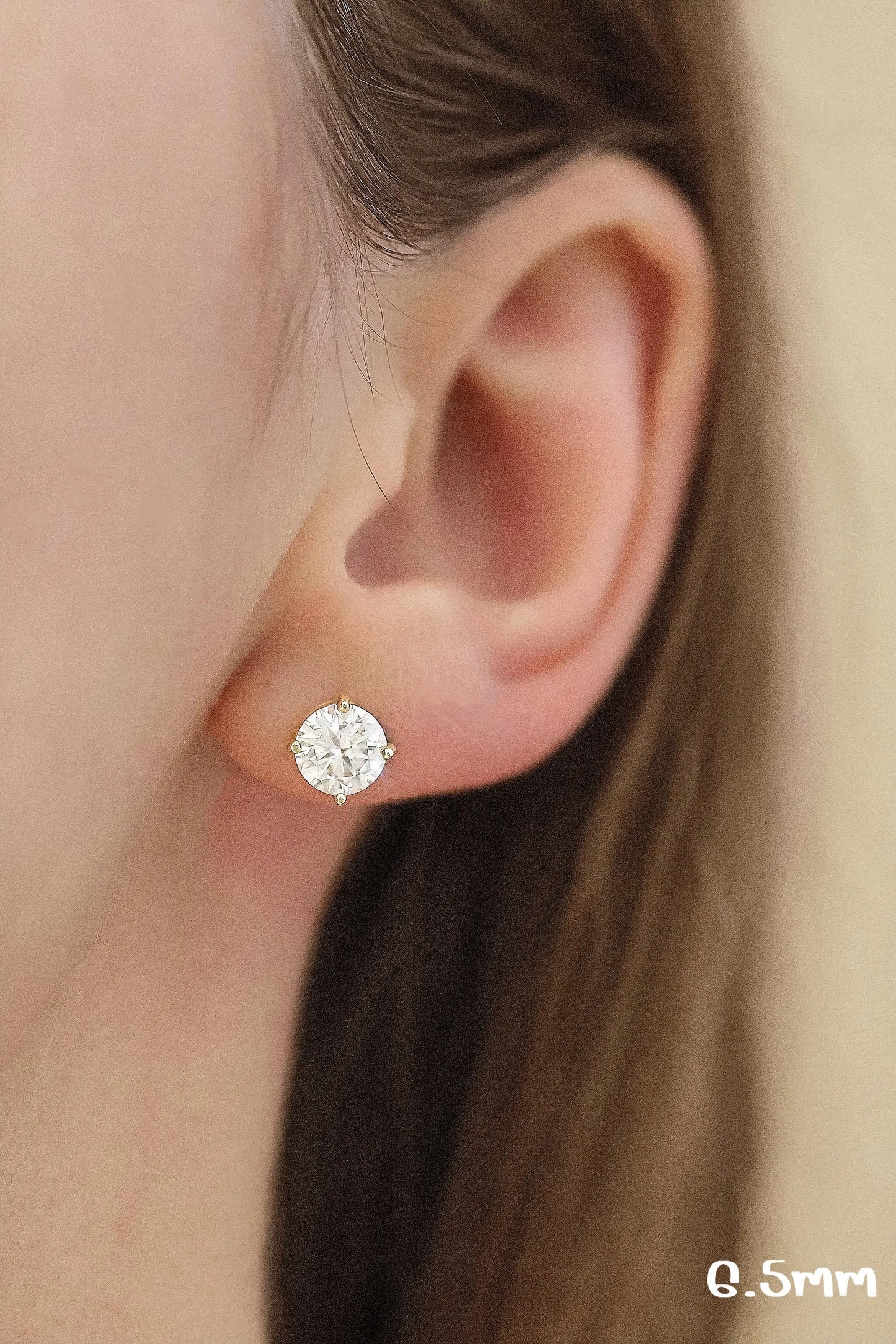 Certified VVS1 Moissanite Diamond Earrings · Screw Back · Round Cut Studs 925 Sterling Silver · 0.44ctw to 8ctw · Ethical Sourcing