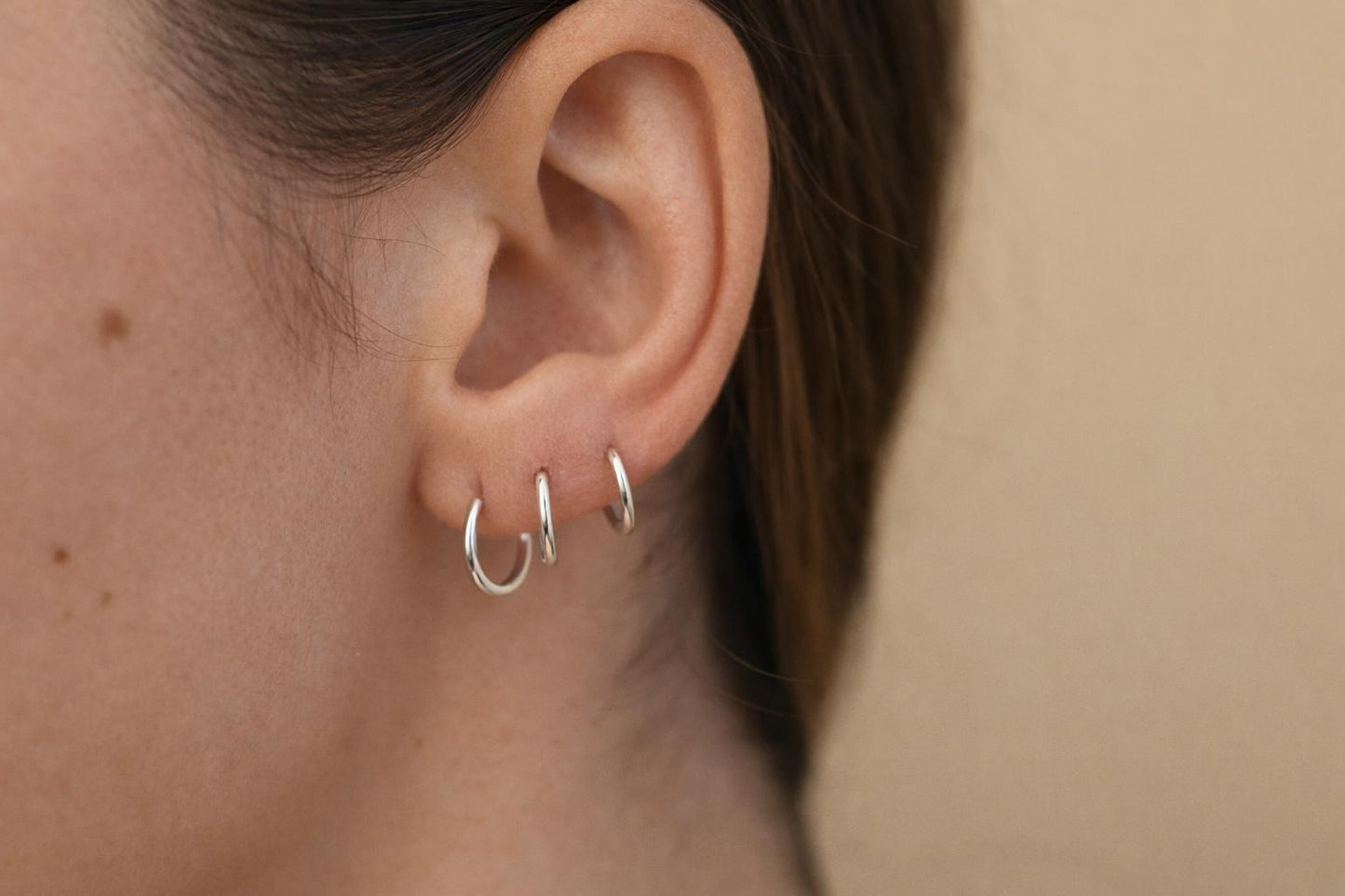 Dainty Baby Small Hoop Earrings ∙ Add a charm ∙ 6 7 8 9mm